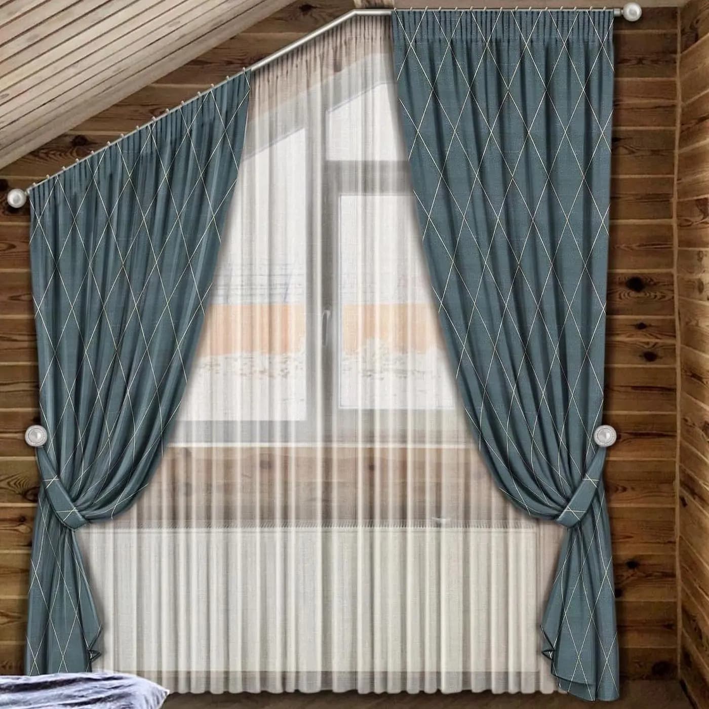 Vorhänge & Gardinen, Schlafzimmer, Dachschrägen & schwierige Fenster, Sumy — Boston Atelier
